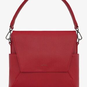 Matt & Nat Minka vegan leather Red Top-Handle with strap Women’s purse Bag